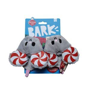 Bark Deck The Howls Peppermice Slippies Squeakers Crazy Crinkle Dog Toy XS-S